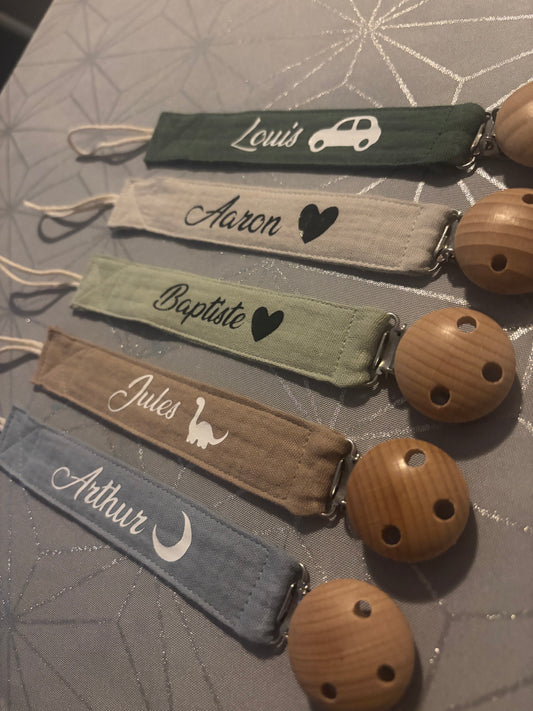 Attache tétine tissu