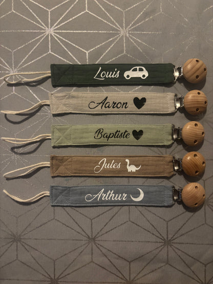 Attache tétine tissu