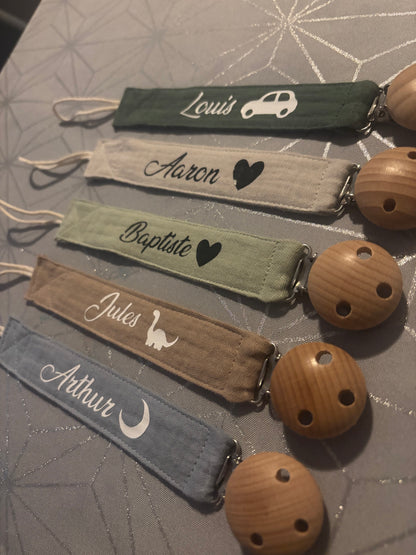 Attache tétine tissu