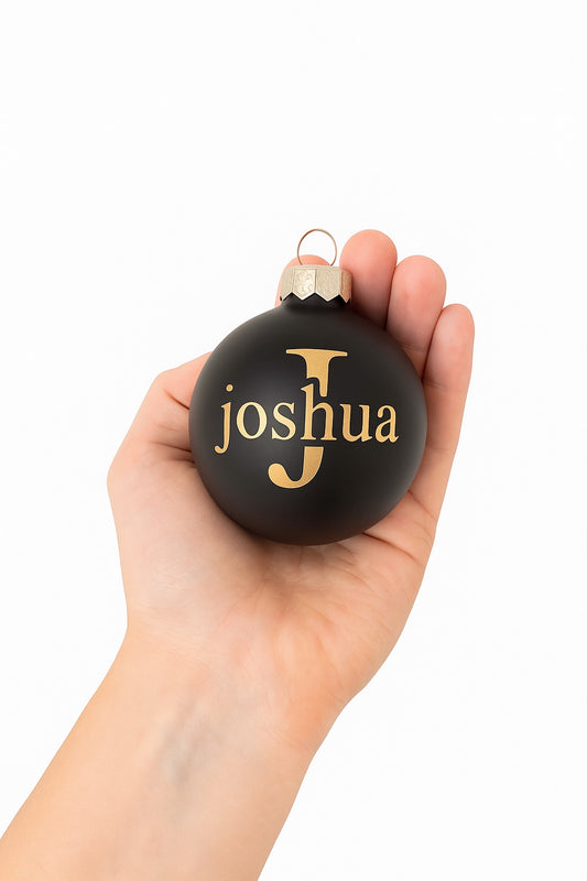 Boule de noël avec initial